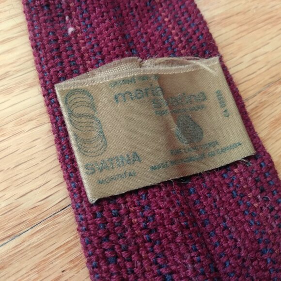Vintage Handwoven Pure Wool Tie Maria Svatina Made in Canada - Picture 7 of 12